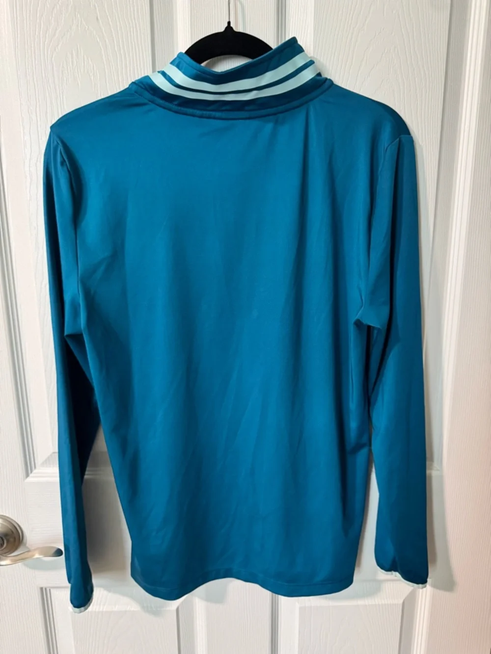 PINK Victoria's Secret Teal Half-Zip Pullover with Mint Accents - Picture 7 of 7